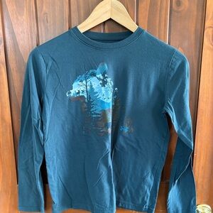 Under Armour Kids Long Sleeve Graphic Tee - Blue nature scene